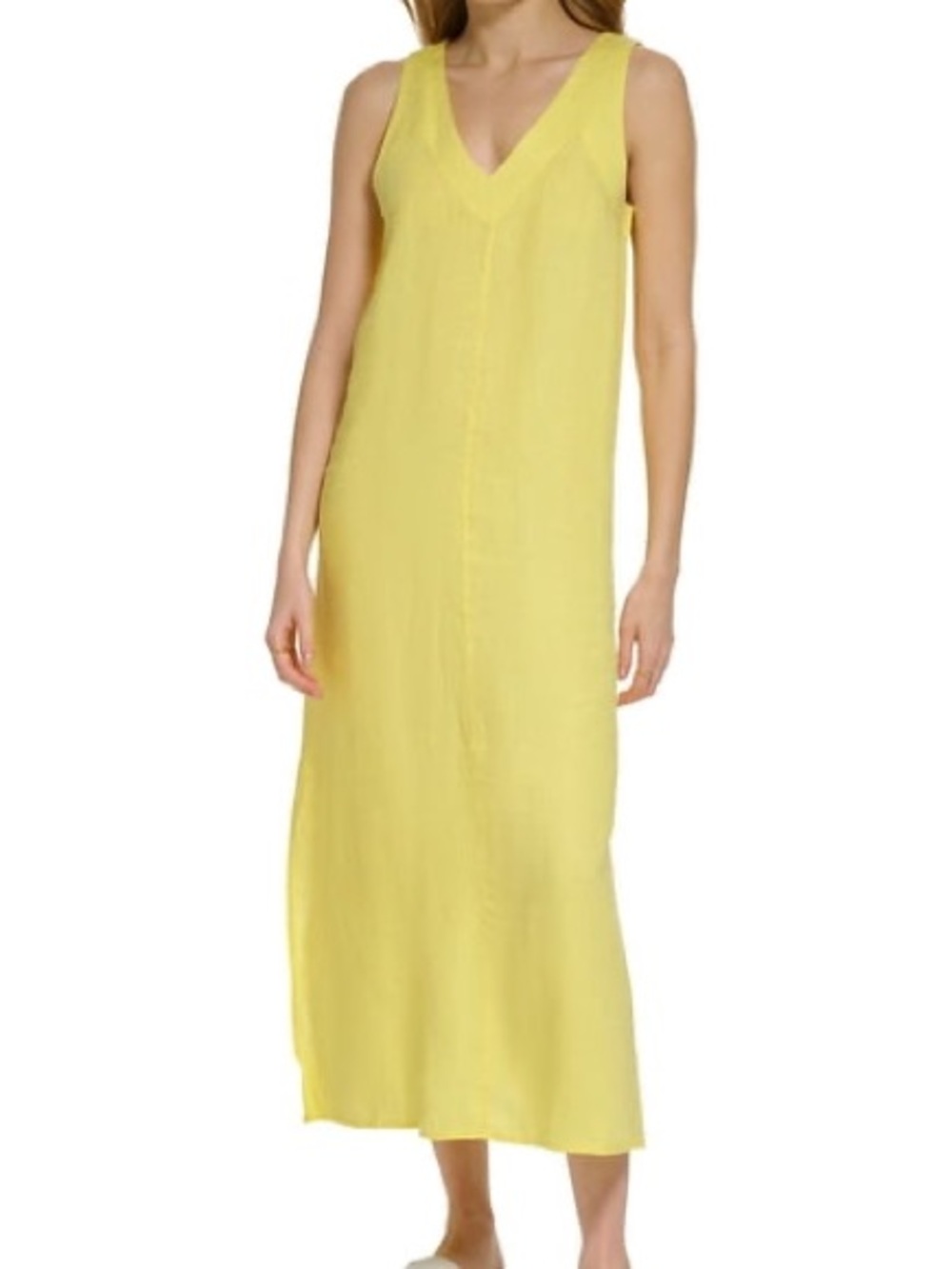DKNY Linen Blend Maxi Dress